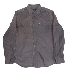 Armani Exchange Gray Shirt Button Down